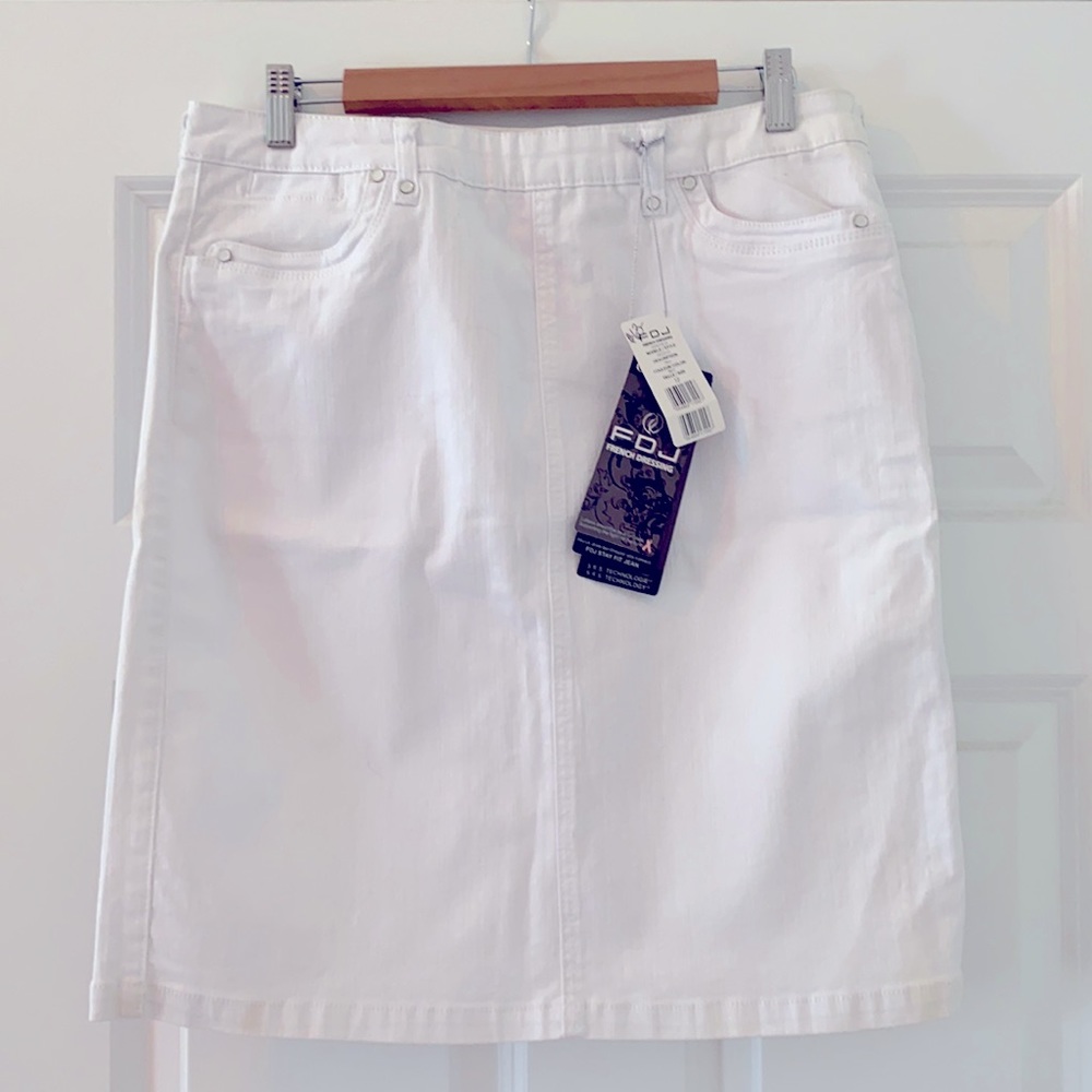 French Dressing (FDJ)White stretch mini skirt